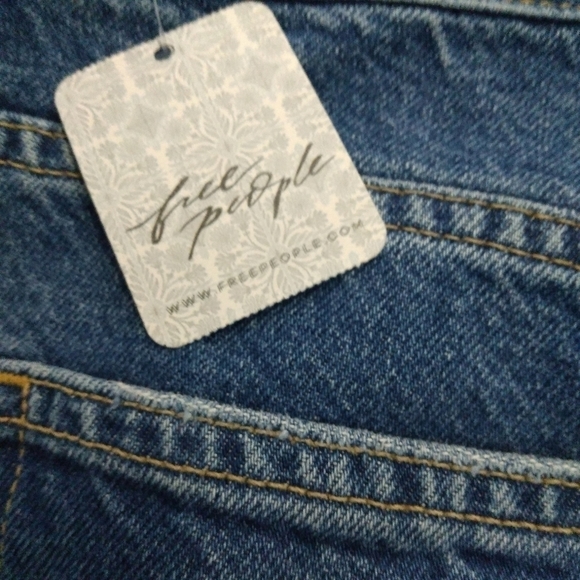 NWT Free People Sapphire Straight Leg blue Jeans Size 32 - Picture 8 of 9